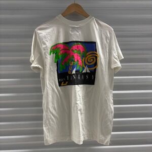 Vintage Bye Bye Ms Fantasy T-Shirt White Palm Tree Graphic 1989 Large